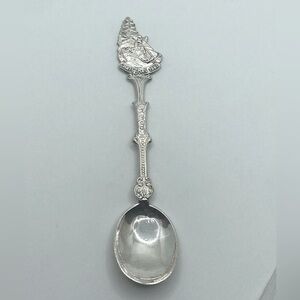 Vtg Christmas 1980 Silver Plate Plated Souvenir Spoon Made in Holland 4.6”